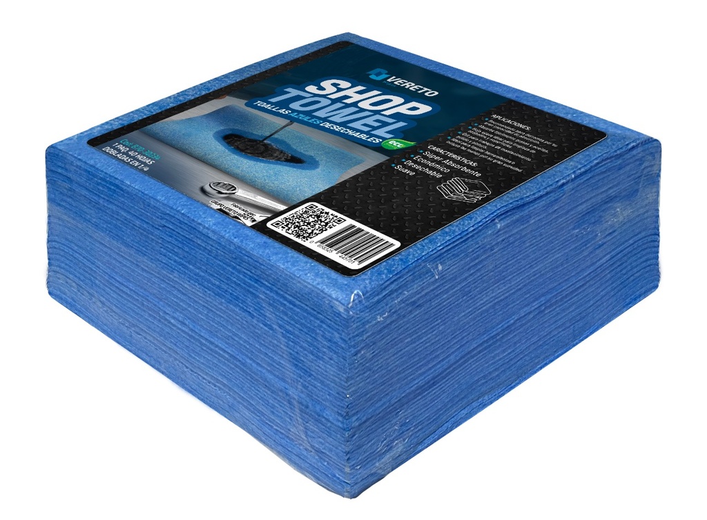 [QB70-303345] Paño B70 de paño azul Multiusos doblado 1/4