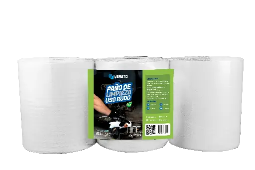 [65W-25303] Rollo 65W de paño blanco para uso rudo