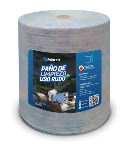 [90B-30354] Rollo 90B de paño azul para uso rudo