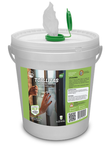 [45WW-30172-C] Toallitas húmedas desinfectantes en cubeta (225 hojas)